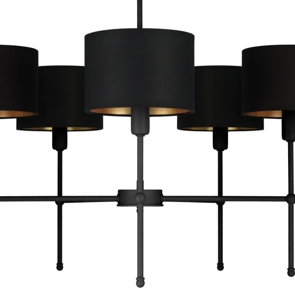 Lustră pe tijă MADELA 5xE14/40W/230V neagră