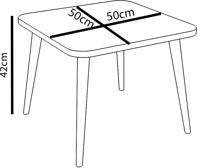 Set masa + 2 scaune copii – PAL alb, Bambi