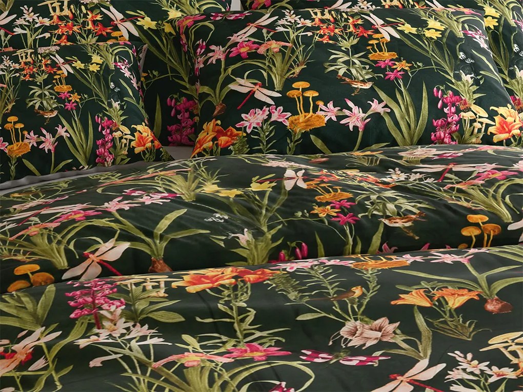 Lenjerie de pat din microfibra MYSTIC GARDEN verde inchis Dimensiune lenjerie de pat: 70 x 90 cm | 140 x 200 cm