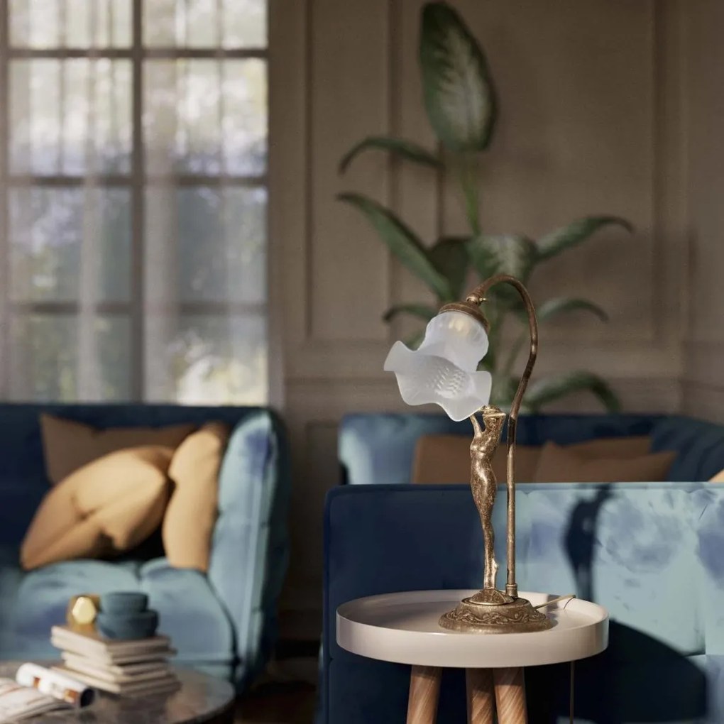 Lampa de masa figura feminina din alama Donne