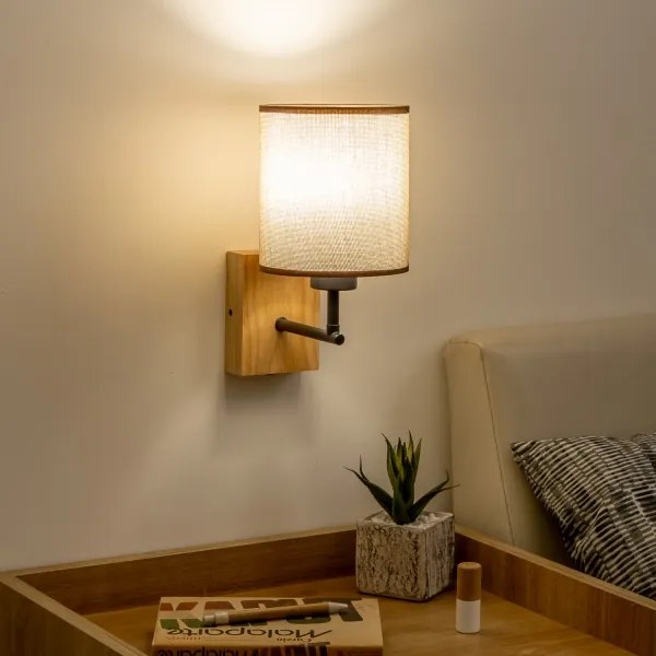 Lampă de perete Brilagi NUBILA WOOD 1xE27/25W/230V stejar/maro
