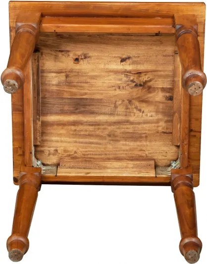 Masa fixa, L 70 70 H78 cm, culoare nuc, Lemn Masiv