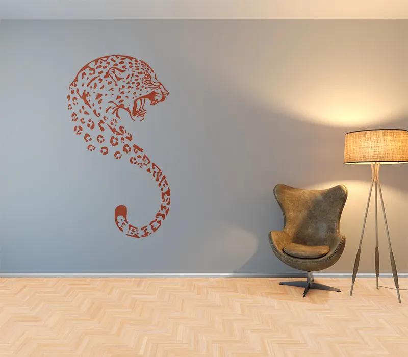 GLIX Leopard - autocolant de perete Portocaliu 50 x 90 cm
