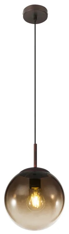 Lustra / Pendul modern 20cm VARUS maro/chihlimbar