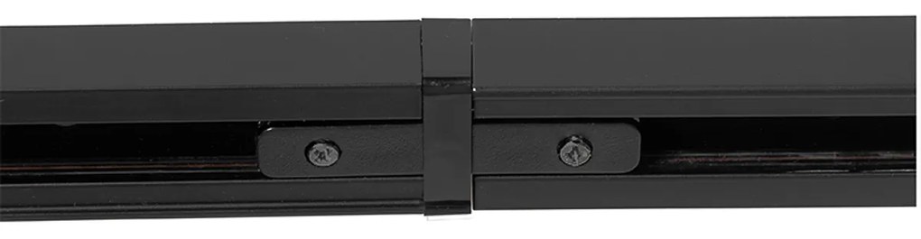 Sistem de iluminat pe șină modern cu 5 spoturi negre monofazate - Iconic Suplux
