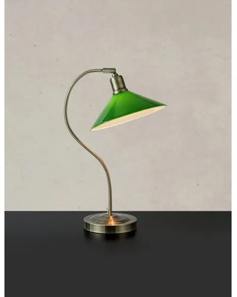 Lampă de masă Markslöjd 108864 VELA 1xE27/40W/230V alamă/verde