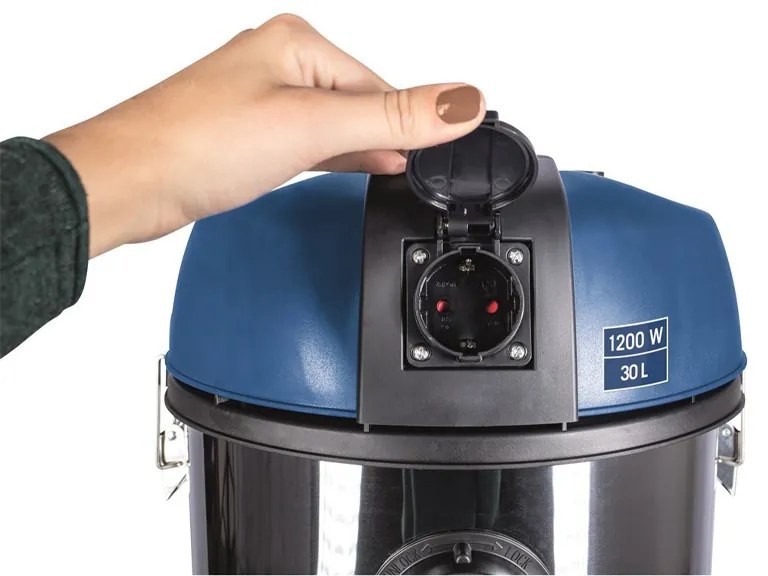 Scheppach ASP 30 PLUS - Aspirator uscat / umed cu agitare mecanică a filtrului, 30 litri
