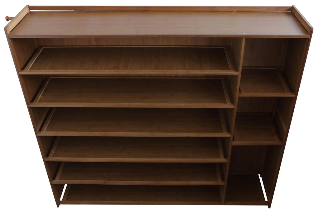 Pantofar din bambus, 10 rafturi, 130*119*28 cm, D184