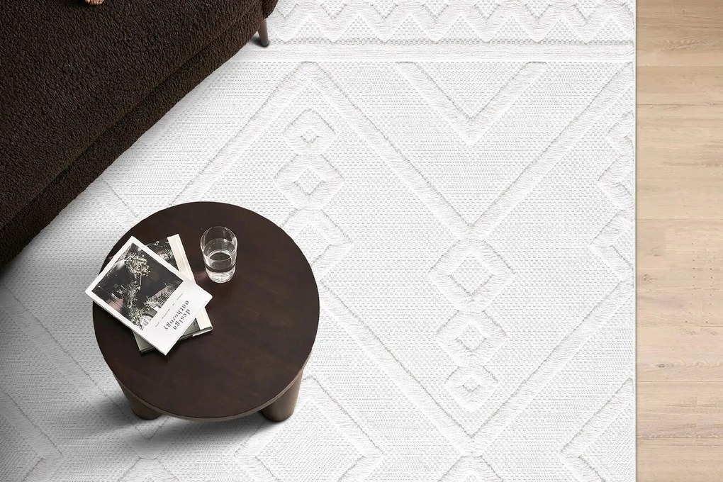 Covor, 58647A Silva, 80x150 cm, Alb