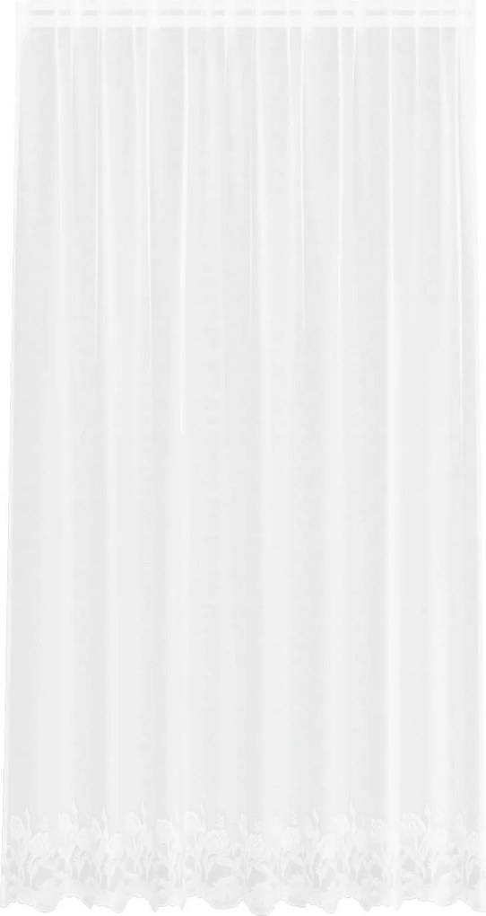 vidaXL Cortină din Dantelă cu perdele Alb 245 x 200 cm Poliester