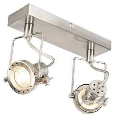 Spotlight industrial din oțel cu 2 lumini reglabile - Suplux