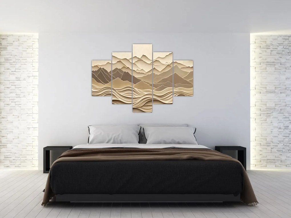 Tablou - Linii Montane 3D (150x105 cm)