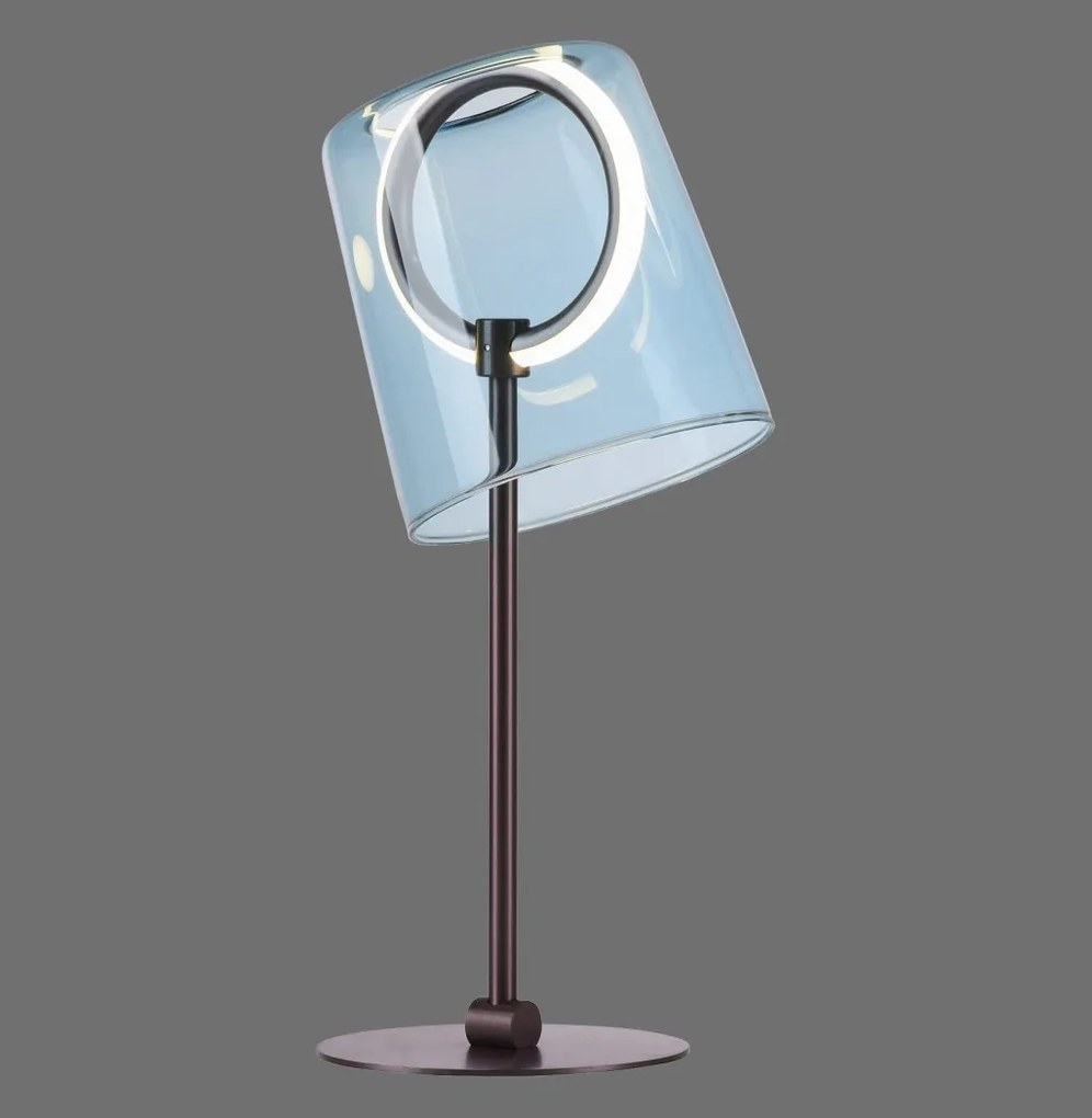 Veioza moderna LED 2700K, sticla, albastru, Zula