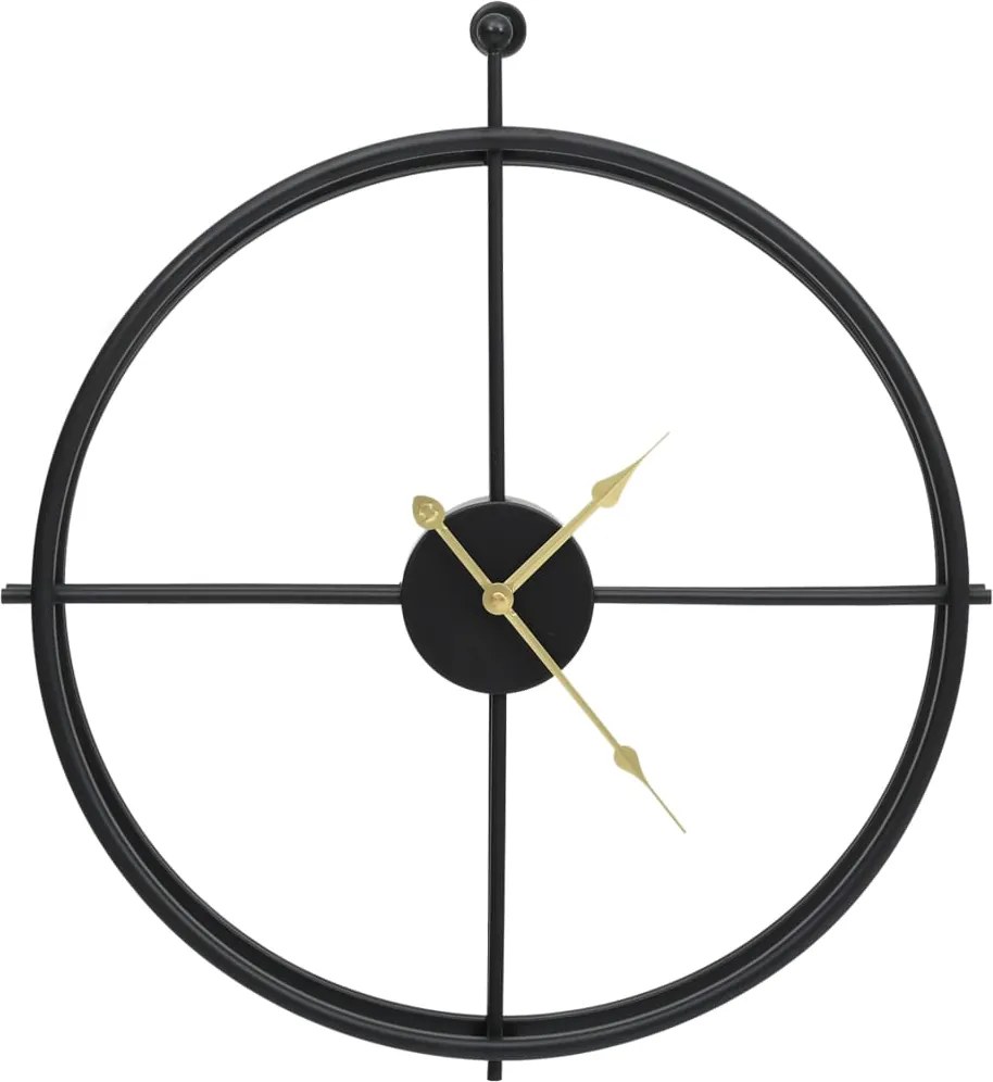 vidaXL Ceas de perete, negru, 52 cm, fier