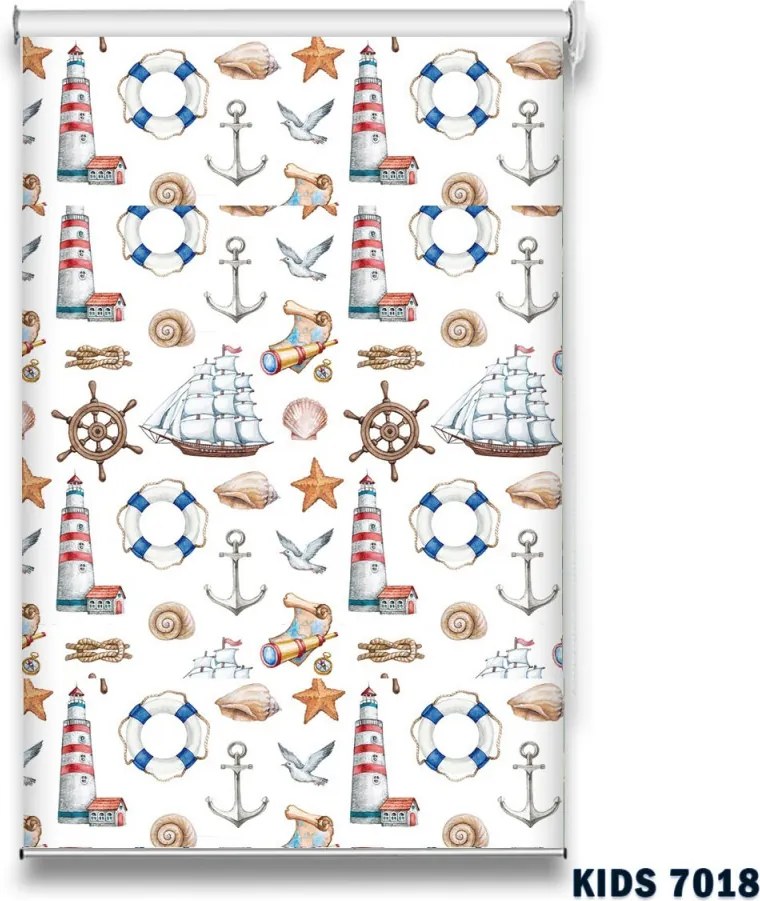 Roletă textilă KIDS 7018 cu model marin