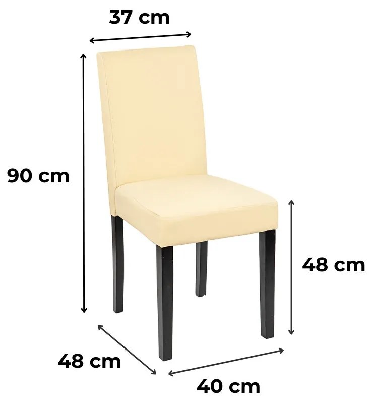 Scaun de sufragerie din piele Kelly, bej