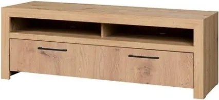 Comodă TV JANEZ – 150x47x52 cm – Stejar Artisan / Negru