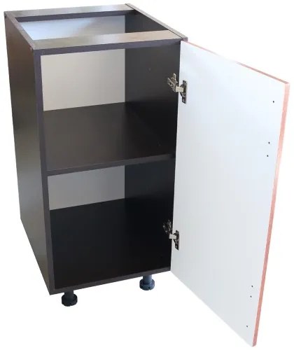Corp inferior cu 1 usa dreapta Zebra, Wenge/ MDF Cedru Mustata, fara blat, 40 x 82 x 50 cm