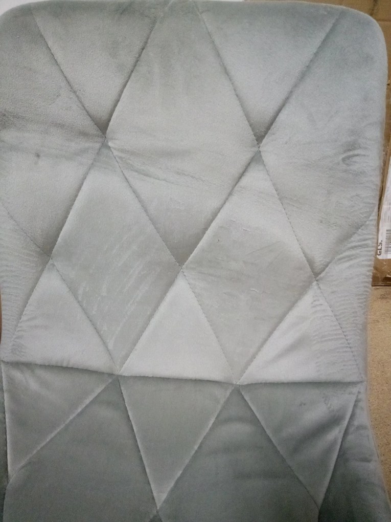 OFERTA Scaun de masă din catifea gri LIBRA cu picioare negre II. calitate.