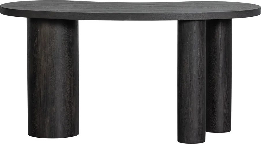 Masă consolă maro închis cu aspect de lemn de pin 70x150 cm Maan – WOOOD