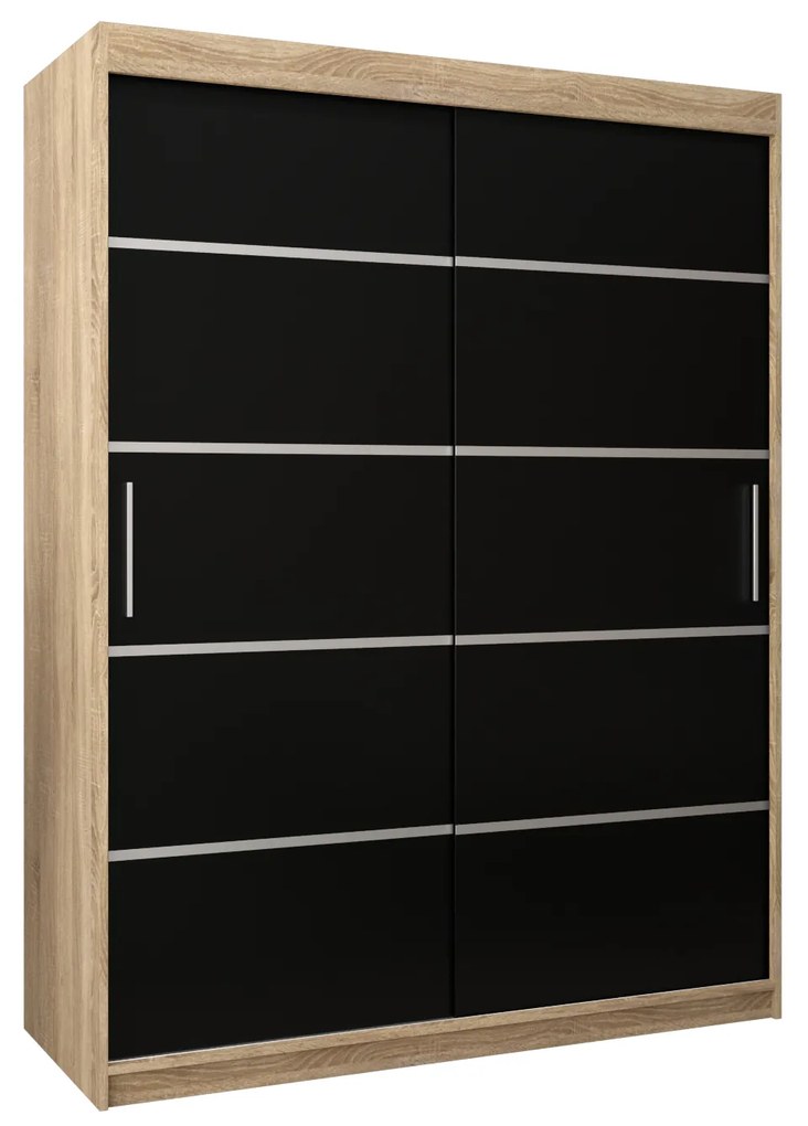 Dulap de haine 150 cm Verika 1 150 (stejar sonoma + negru). 1063710