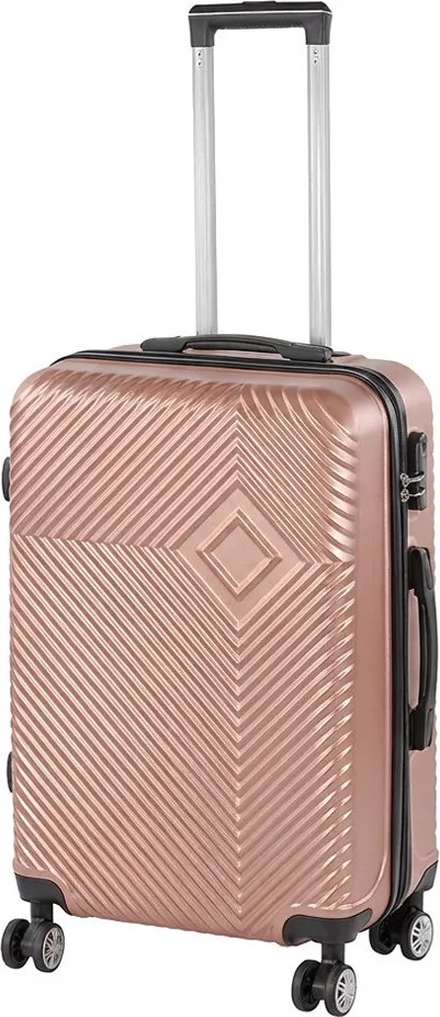 TraveLux Pro VII set valiză rulantă aur roz