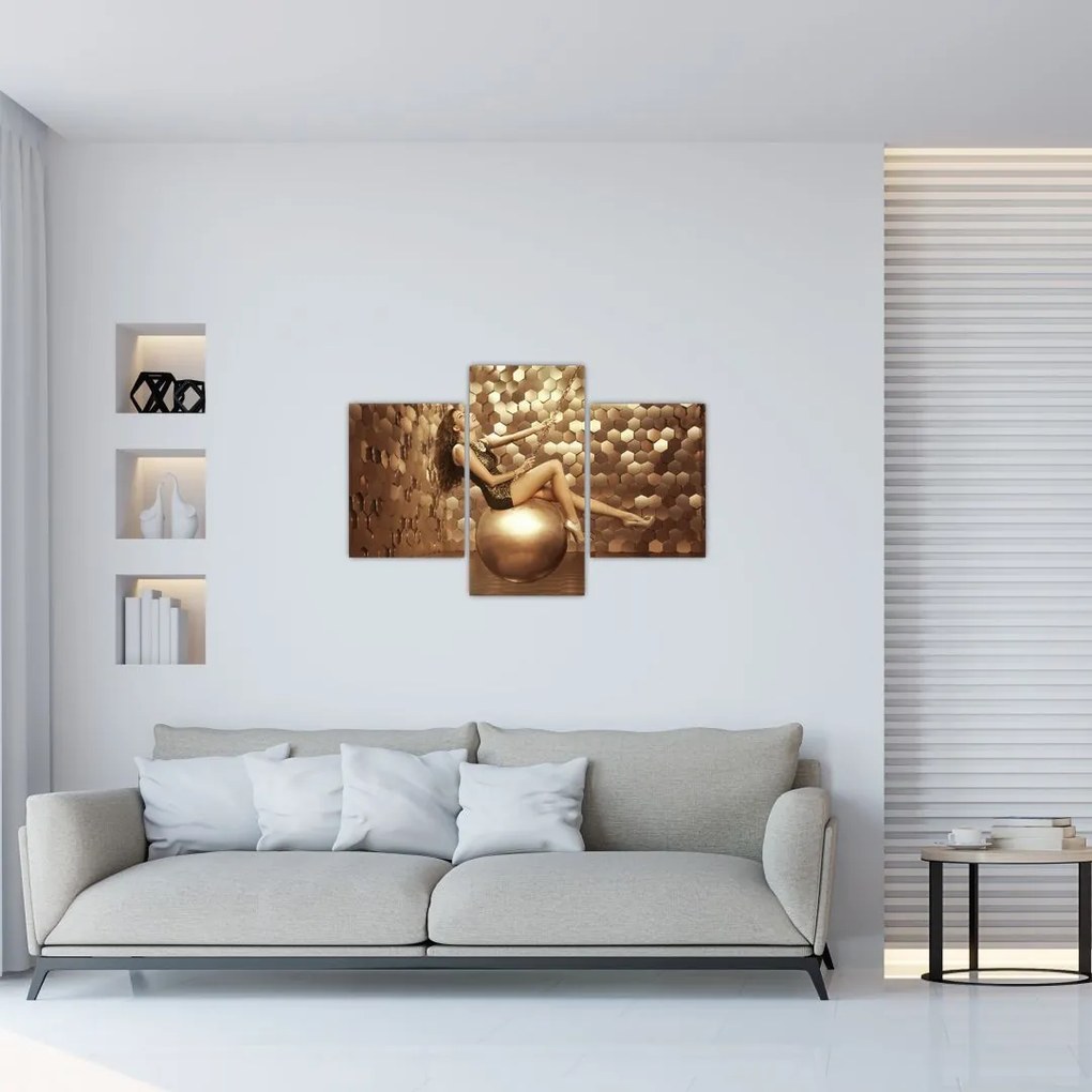 Tablou - Femeia în încăperea de aur (90x60 cm)