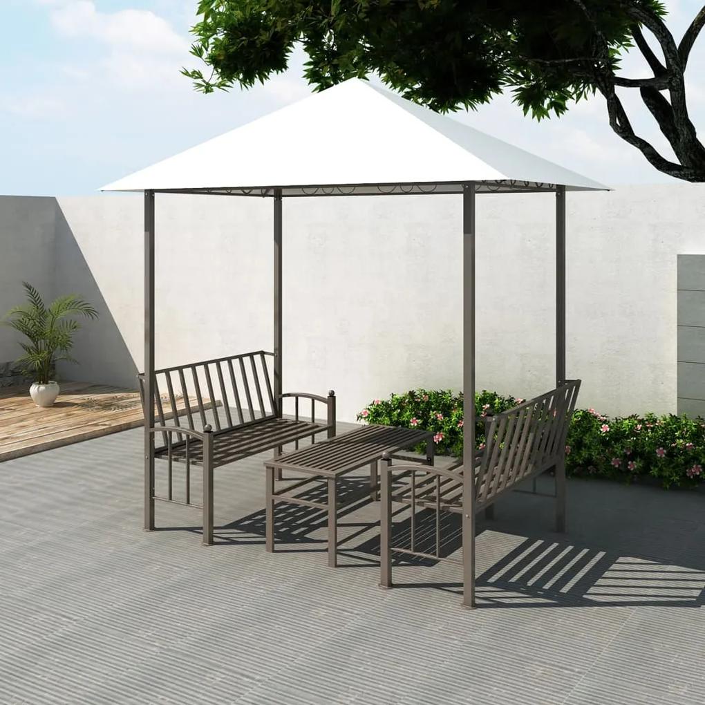 43218 vidaXL Pavilion de grădină cu masă și bănci 2,5x1,5x2,4 m