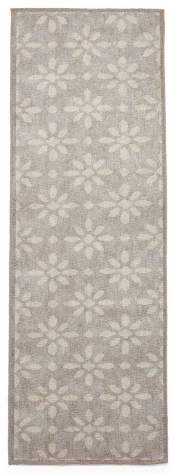 Covor tip traversă gri deschis lavabil 76x230 cm Coral Light Grey – Think Rugs