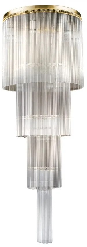 Lustra design LUX diametru 60cm din alama decorata cu sticla Filago