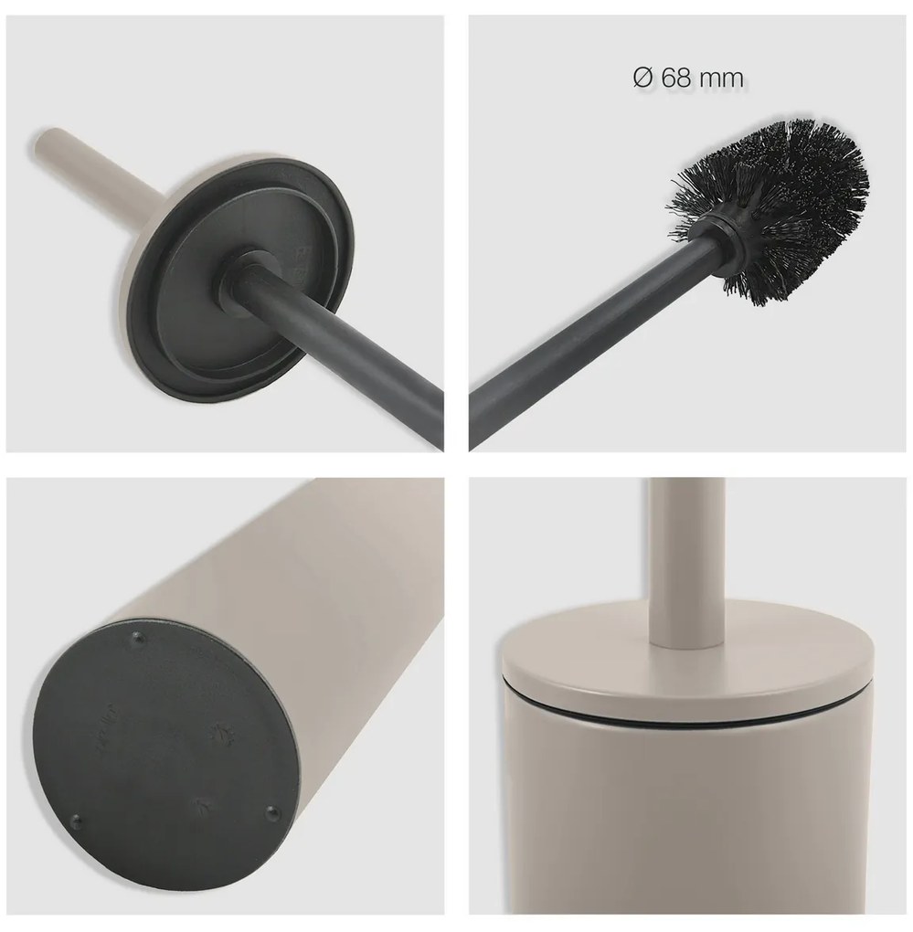 Spirella perie pentru WC Akira, gri-maro mat