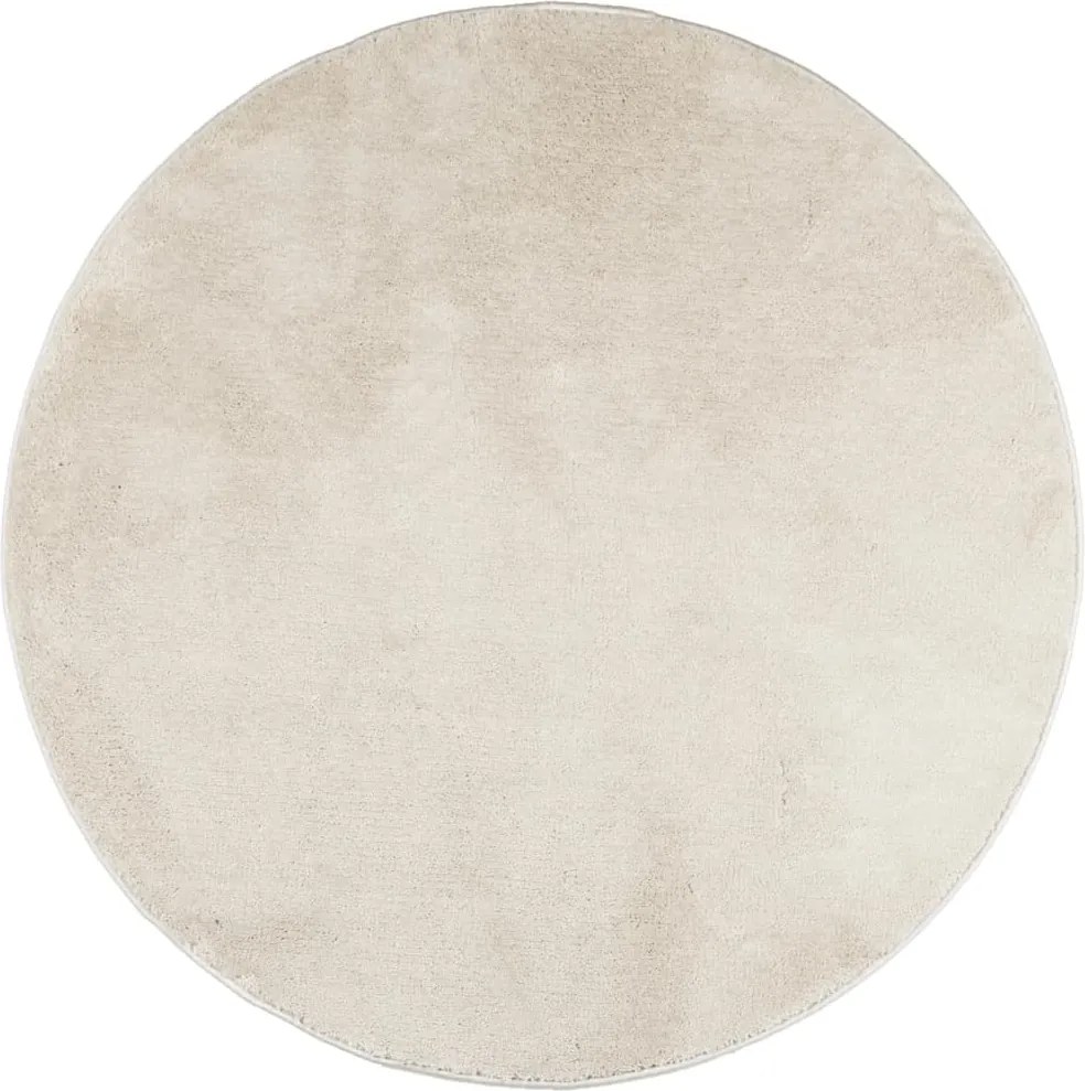 vidaXL Covor „OVIEDO”, fire scurte, bej, Ø 160 cm