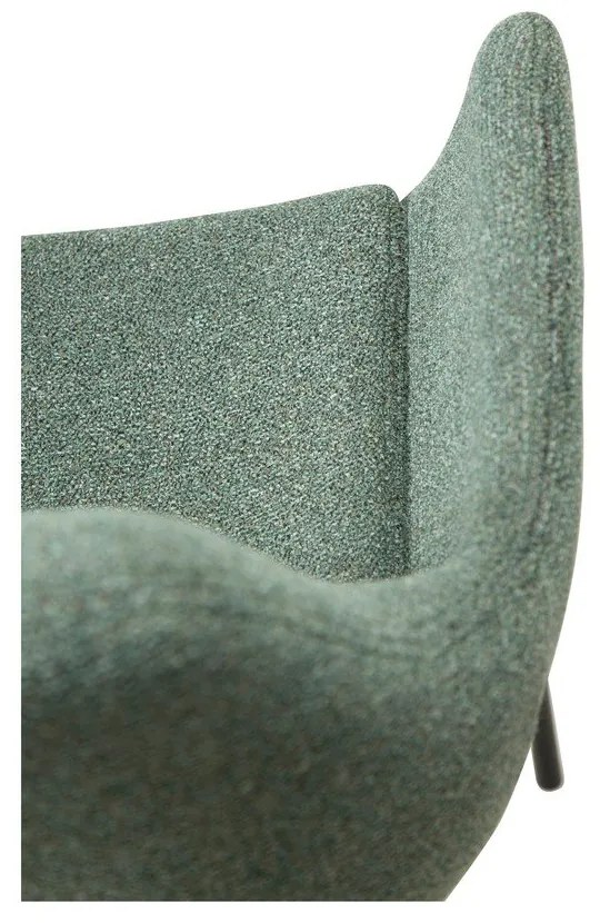 Fotoliu verde deschis cu tapițerie din țesătură bouclé Zimmer – DAN-FORM Denmark
