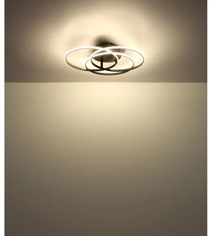 Plafoniera LED rotativa orientabila metal negru KOMBOS