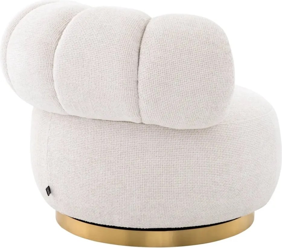 Fotoliu pivotant design elegant LUX Phedra, Lyssa off-white