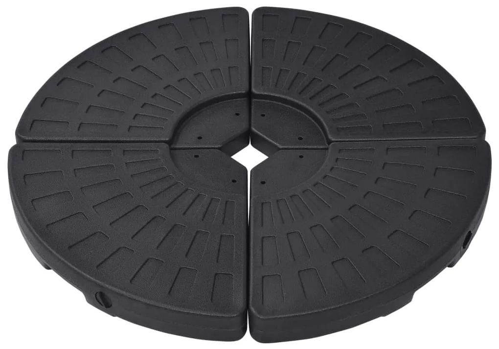 47857 vidaXL Suport de umbrelă în formă de evantai, 4 buc., negru