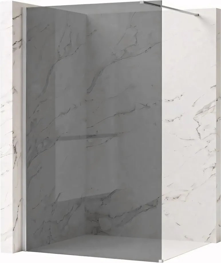 Paravan de dus fumuriu Rea Flexi Grey 100 cm crom