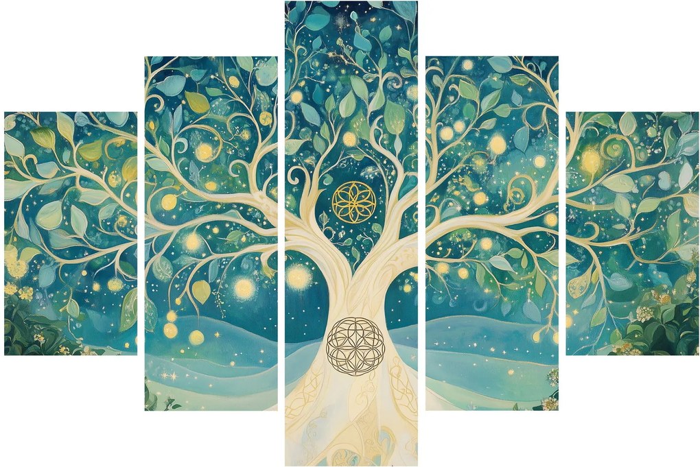 Tablou – Arbore magic cu spirale (150x105 cm)