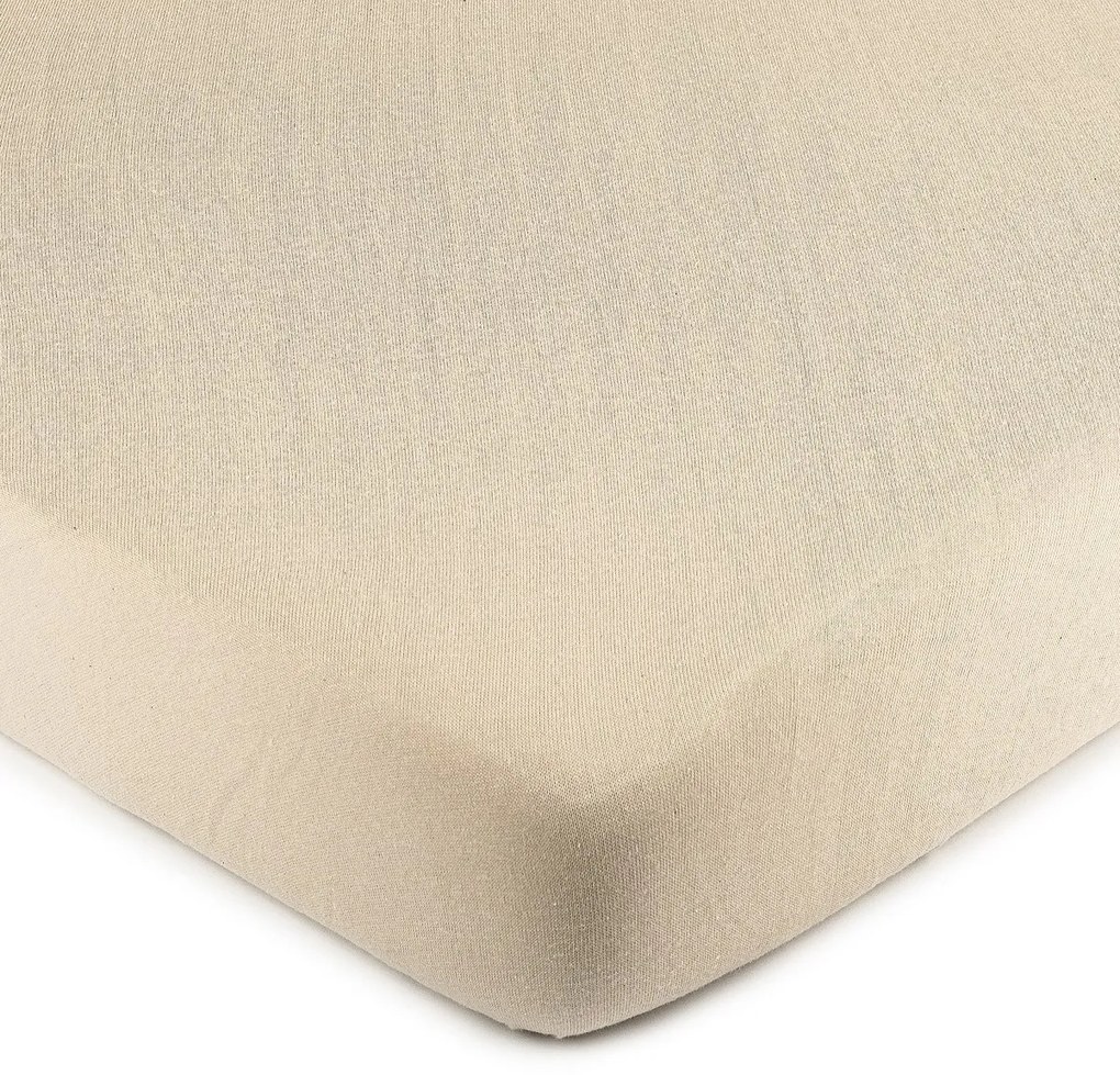 Cearşaf de pat 4Home jersey, bej, 180 x 200 cm