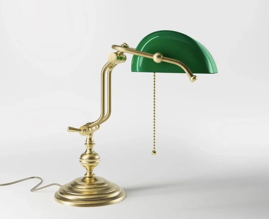 Lampa de birou din alama design clasic Banker