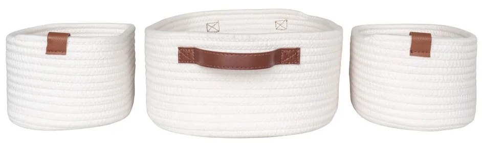 Cosuri Jarana, bumbac, alb, 3 buc