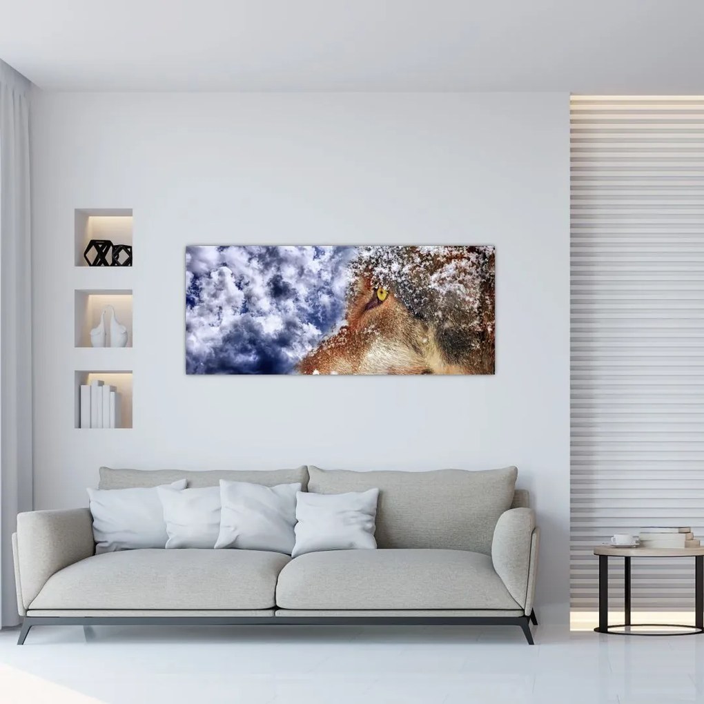 Tablou cu lup (120x50 cm)
