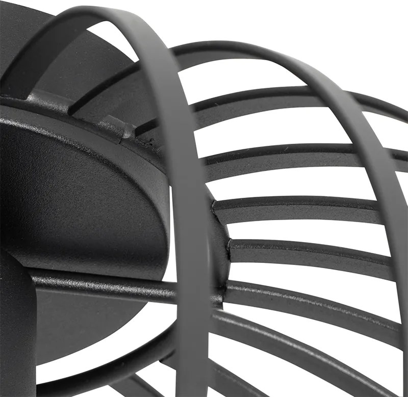 Plafonieră inteligentă neagră 30 cm, inclusiv Wifi G95 - Johanna