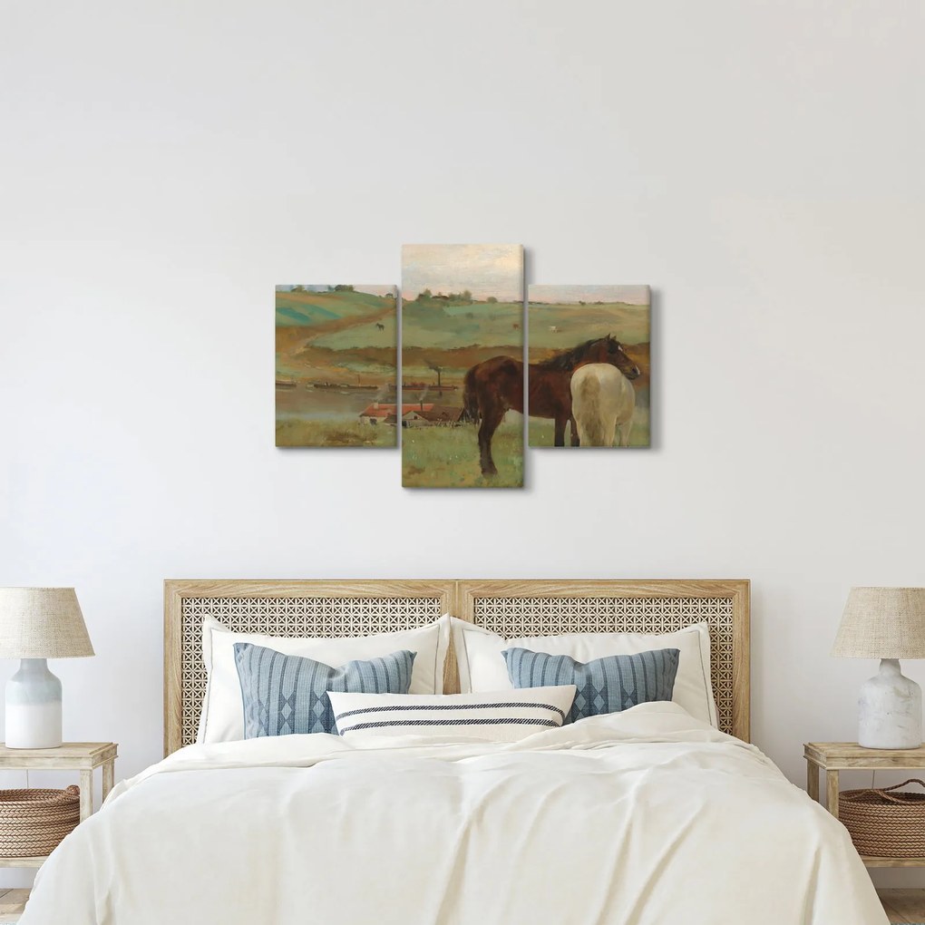 Tablou - Edgar Degas, Horses in a Meadow, reproducere (90x60 cm)
