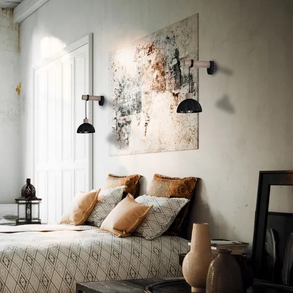 Aplică ERIK 1xE27/60W/230V maro/negru