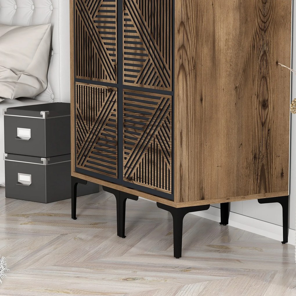 Dulap de haine Kiara RS (Nuc + antracit). 1088600