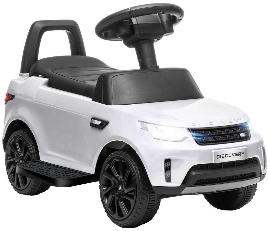 AIYAPLAY Mașinuță Electrică pentru Copii 18 Luni-5 Ani cu Licență Land Rover cu Muzică, USB și MP, 65x43x40 cm ,Alb | Aosom Romania