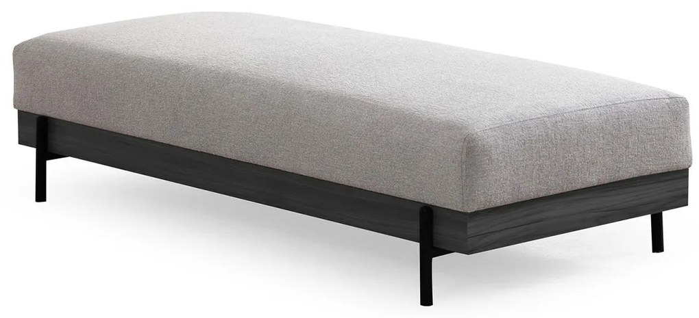 Taburet Eti negru Pouffe gri