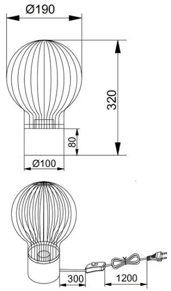 Lampă de masă DAVE 1xE27/40W/230V Reality