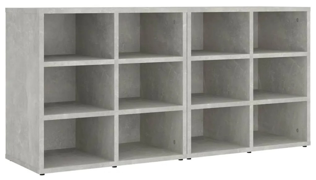 808693 vidaXL Pantofare, 2 buc., gri beton, 52,5x30x50 cm